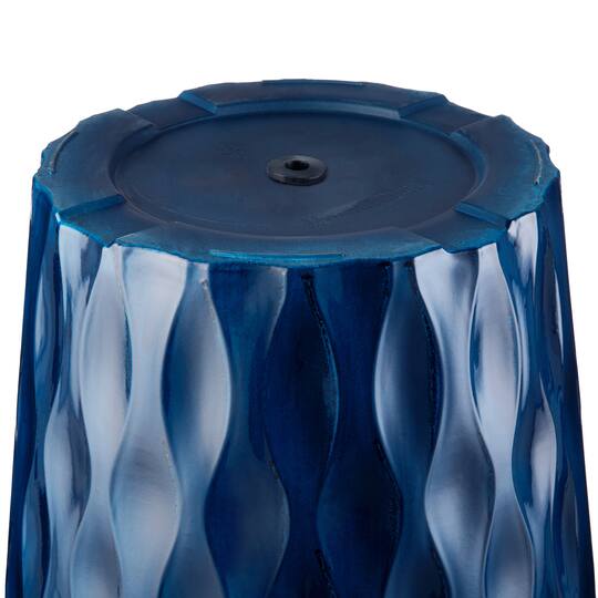 Glitzhome® 23.75" Oversized Wavy Texture Tall Plastic Planters, 2ct.
